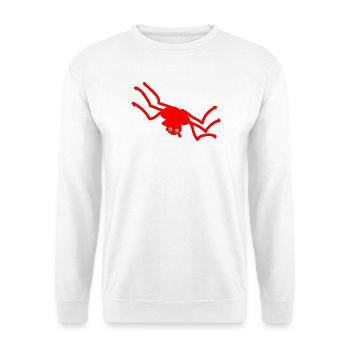 Spinne - Unisex Pullover - Weiß - Vorne - Alina (178cm) & Michal (187cm)