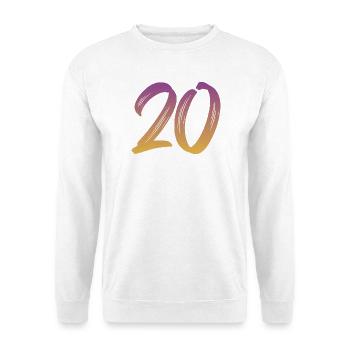 20 - Unisex Pullover - Weiß - Vorne - Alina (178cm) & Michal (187cm)