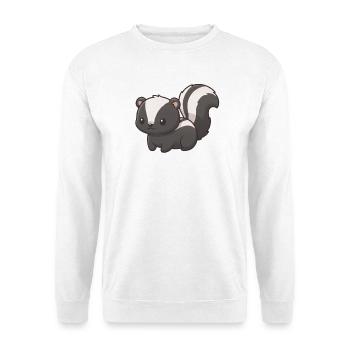 Stinktier - Unisex Pullover - Weiß - Vorne - Alina (178cm) & Michal (187cm)