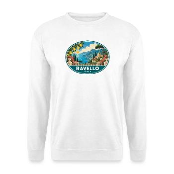 Erkunden Sie Ravello in Italien Amalfiküste Reisen - Unisex Pullover - Weiß - Vorne - Alina (178cm) & Michal (187cm)