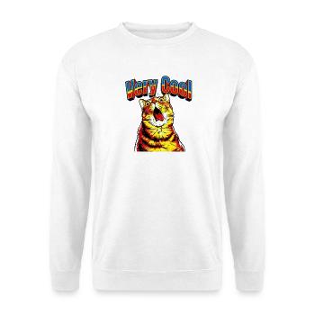 Very Cool Schreiende Katze Meme Pop Art - Unisex Pullover - Weiß - Vorne - Alina (178cm) & Michal (187cm)