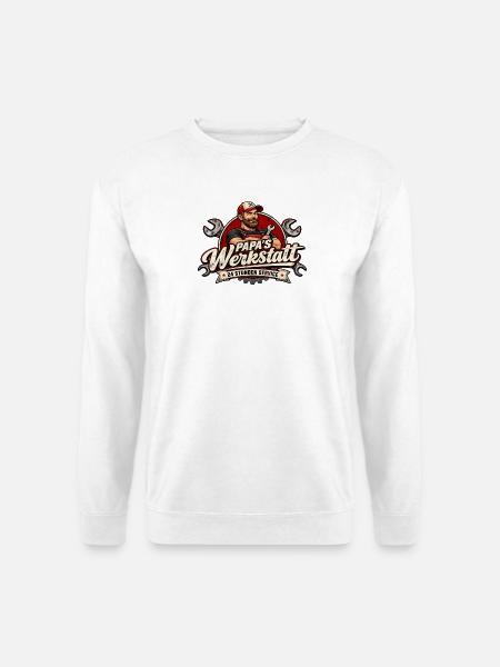 Papa's Werkstatt 24 Stunden Service - Unisex Pullover - Weiß