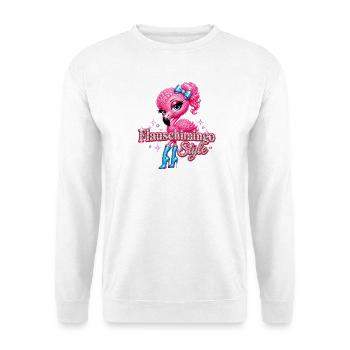 Flauschimingo Style - Unisex Pullover - Weiß - Vorne - Alina (178cm) & Michal (187cm)
