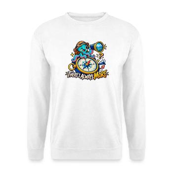 Es gibt immer mehr - Unisex Pullover - Weiß - Vorne - Alina (178cm) & Michal (187cm)