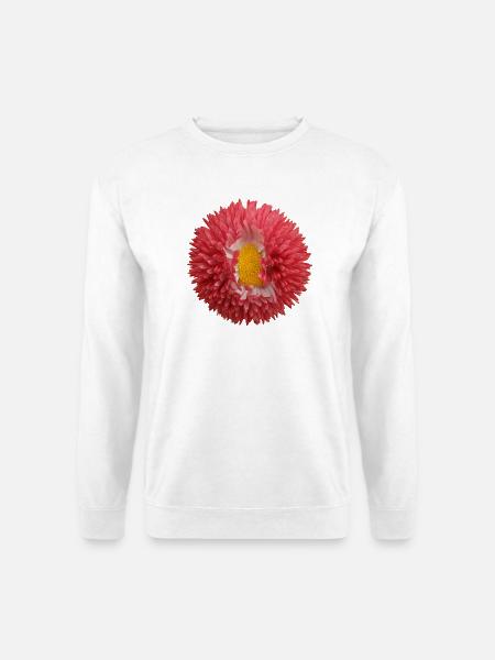 Rosa Chrysant Blume - Unisex Pullover - Weiß