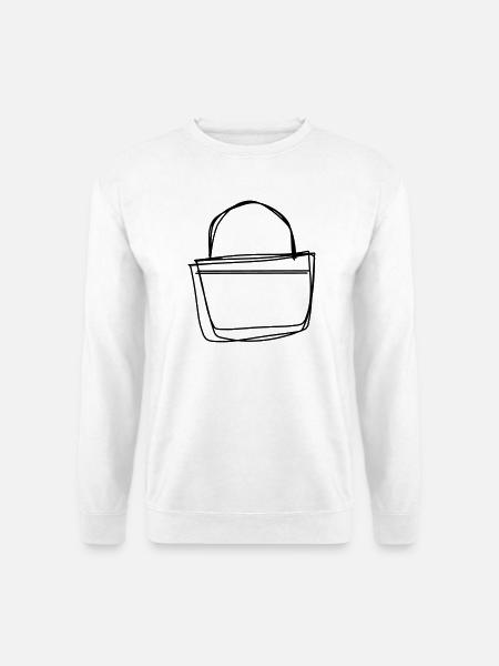 Osterkorb handgezeichnet - Unisex Pullover - Weiß