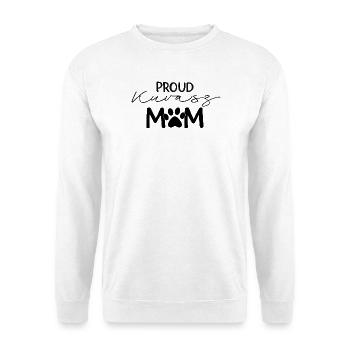 Kuvasz Stolze Hundemama Pfote - Unisex Pullover - Weiß - Vorne - Alina (178cm) & Michal (187cm)
