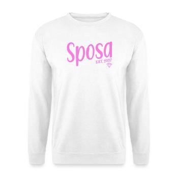 Sposa 2027 Italia - Unisex Pullover - Weiß - Vorne - Alina (178cm) & Michal (187cm)