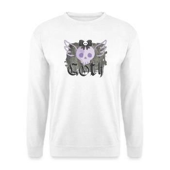 Goth - Unisex Pullover - Weiß - Vorne - Alina (178cm) & Michal (187cm)