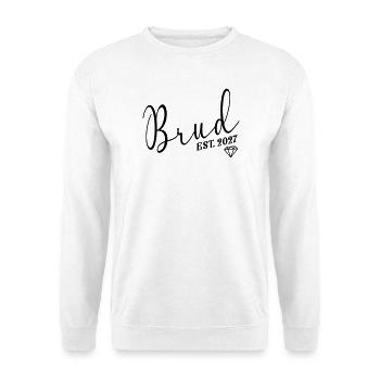Schwedische Braut 2027 - Unisex Pullover - Weiß - Vorne - Alina (178cm) & Michal (187cm)