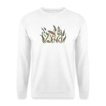 Gras - Unisex Pullover - Weiß - Vorne - Alina (178cm) & Michal (187cm)
