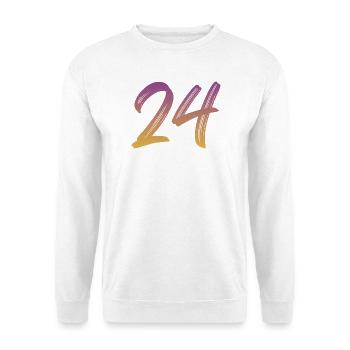 24 - Unisex Pullover - Weiß - Vorne - Alina (178cm) & Michal (187cm)