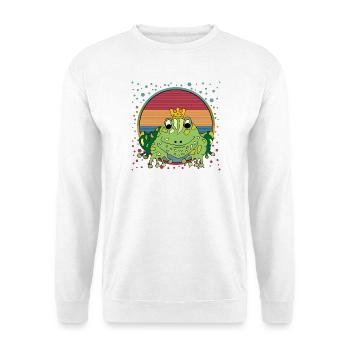 Frosch - Unisex Pullover - Weiß - Vorne - Alina (178cm) & Michal (187cm)