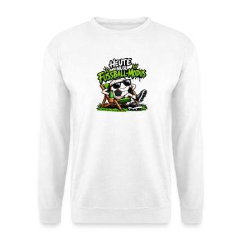 Heute nur Fußball-Modus - Unisex Pullover - Weiß - Vorne - Alina (178cm) & Michal (187cm)