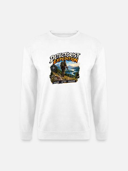 Detektorist-Expedition-Metalldetektor-Abenteuer - Unisex Pullover - Weiß