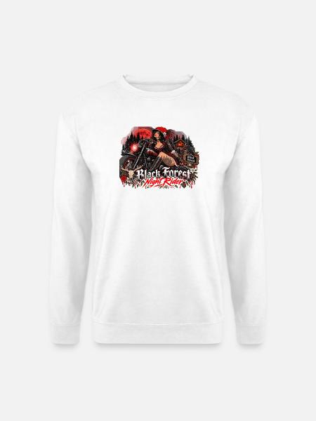 Black Forest Night Rider Motorrad Biker - Unisex Pullover - Weiß
