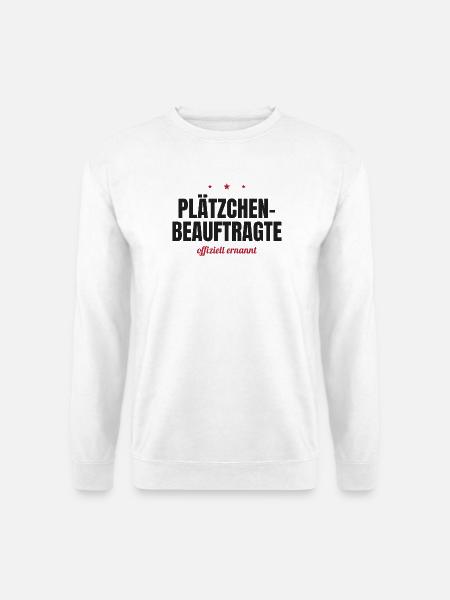 Plätzchen-Beauftragte – offiziell ernannt - Unisex Pullover - Weiß