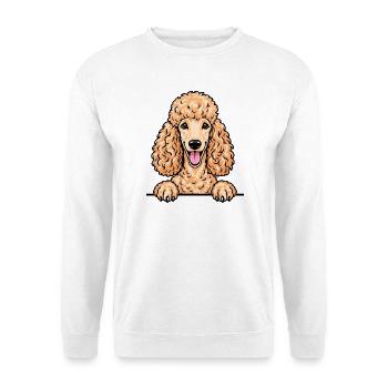 Pudel - Unisex Pullover - Weiß - Vorne - Alina (178cm) & Michal (187cm)