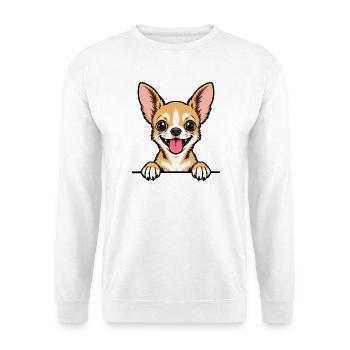 Chihuahua - Unisex Pullover - Weiß - Vorne - Alina (178cm) & Michal (187cm)