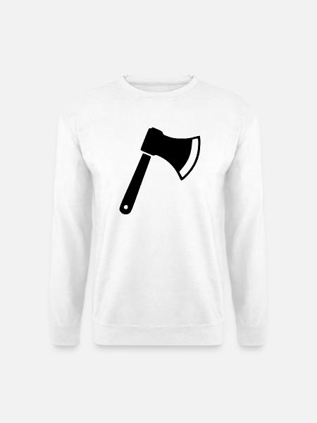 Axt Beil Holzfäller Geschenk - Unisex Pullover - Weiß