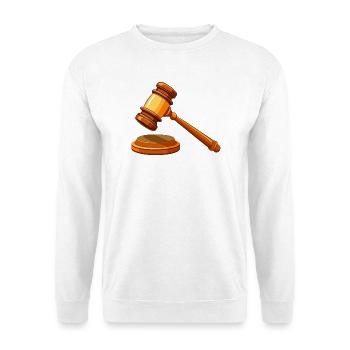 Richter am Gavel Court - Unisex Pullover - Weiß - Vorne - Alina (178cm) & Michal (187cm)