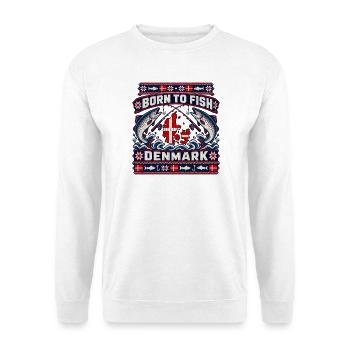 Ugly Christmas – Dänemark - Unisex Pullover - Weiß - Vorne - Alina (178cm) & Michal (187cm)
