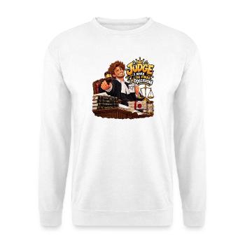 Beratender Richter: Endgültiges Urteil - Unisex Pullover - Weiß - Vorne - Alina (178cm) & Michal (187cm)