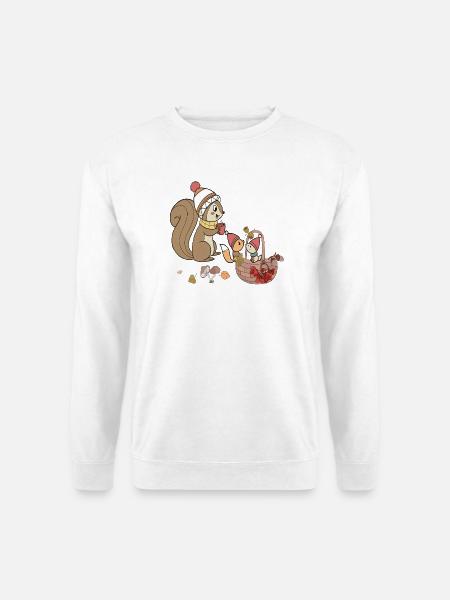 Herbst Eichhörnchen  - Unisex Pullover - Weiß