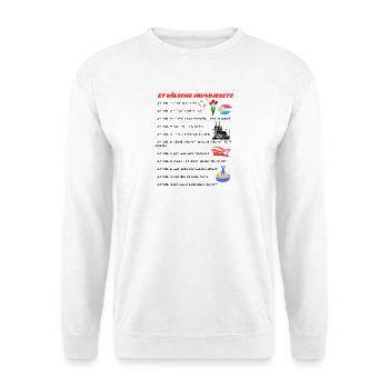 Kölsches Grundgesetz lustige Geschenkidee  - Unisex Pullover - Weiß - Vorne - Alina (178cm) & Michal (187cm)