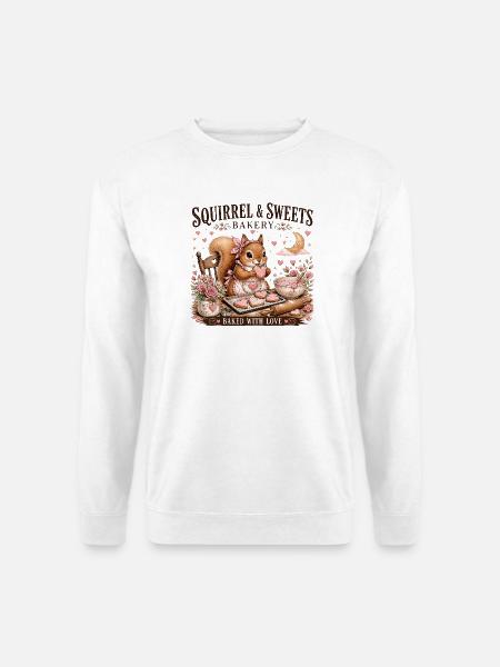 Squirrel Sweets Bakery: Mit Liebe gebacken - Unisex Pullover - Weiß