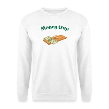 Geld - Unisex Pullover - Weiß - Vorne - Alina (178cm) & Michal (187cm)