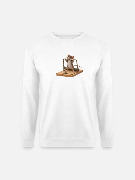 Maus mit Problem. - Unisex Pullover - Weiß