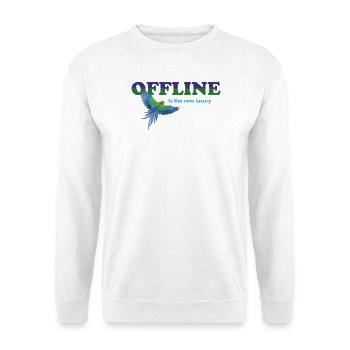 OFFLINE - Unisex Pullover - Weiß - Vorne - Alina (178cm) & Michal (187cm)