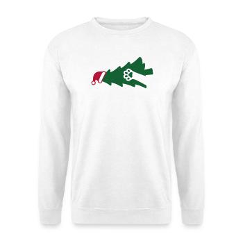 Katze Weihnachtsbaum Grafik - Unisex Pullover - Weiß - Vorne - Alina (178cm) & Michal (187cm)