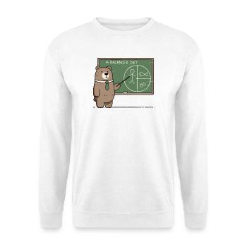 Eine ausgewogene Ernährung für Bären - Unisex Pullover - Weiß - Vorne - Alina (178cm) & Michal (187cm)