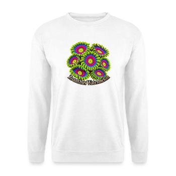 Zoanthus-Wassermelone - Unisex Pullover - Weiß - Vorne - Alina (178cm) & Michal (187cm)