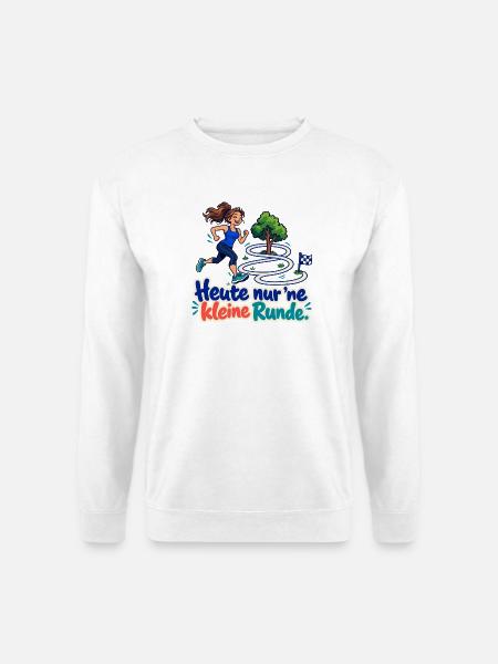 Joggerin auf kleiner Runde - Unisex Pullover - Weiß
