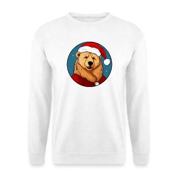 Bären Christmas / Thanksgiving - Unisex Pullover - Weiß - Vorne - Alina (178cm) & Michal (187cm)