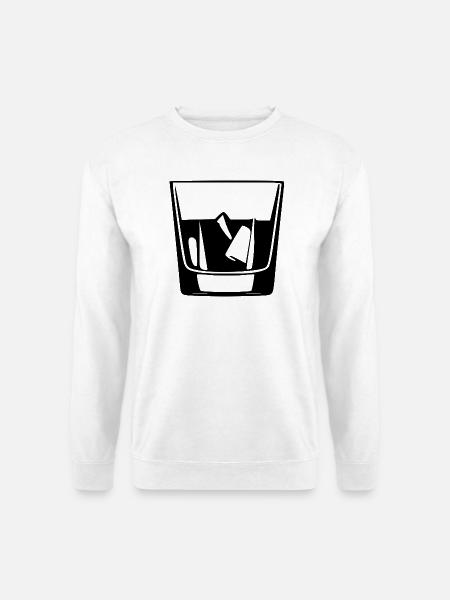Whiskey Glas Geschenk Barkeeper Kellner  - Unisex Pullover - Weiß