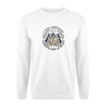 Hexenrunde - Unisex Pullover - Weiß - Vorne - Alina (178cm) & Michal (187cm)