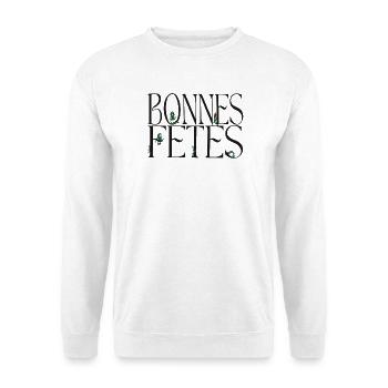 Frohe festliche Monster-Feiertage - Unisex Pullover - Weiß - Vorne - Alina (178cm) & Michal (187cm)