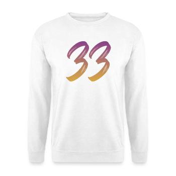 33 - Unisex Pullover - Weiß - Vorne - Alina (178cm) & Michal (187cm)