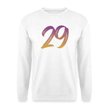 29 - Unisex Pullover - Weiß - Vorne - Alina (178cm) & Michal (187cm)