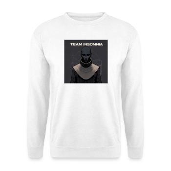Team Insomnia Dunkle Robe Vision - Unisex Pullover - Weiß - Vorne - Alina (178cm) & Michal (187cm)