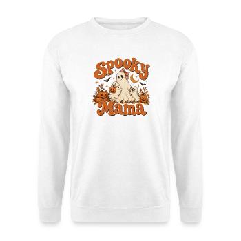 Spooky Mama Halloween-Familie - Unisex Pullover - Weiß - Vorne - Alina (178cm) & Michal (187cm)