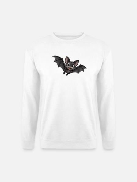 Niedliche Fledermaus Cartoon - Unisex Pullover - Weiß