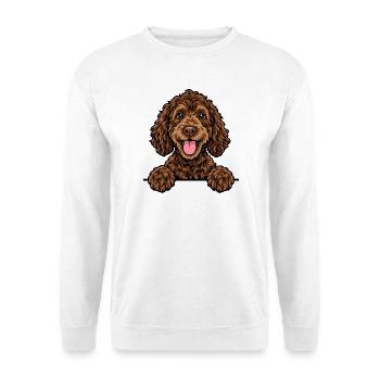 Labradoodle - Unisex Pullover - Weiß - Vorne - Alina (178cm) & Michal (187cm)