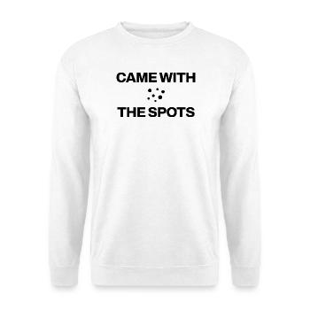 Dalmatiner - Came With The Spots - Hundeliebe - Unisex Pullover - Weiß - Vorne - Alina (178cm) & Michal (187cm)