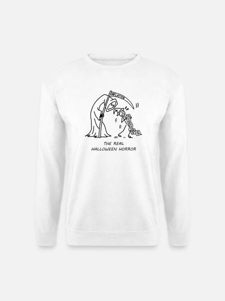 Inflation – Der wahre Halloween-Horror - Unisex Pullover - Weiß
