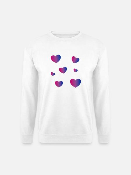 Bi Pride Herzen - Unisex Pullover - Weiß